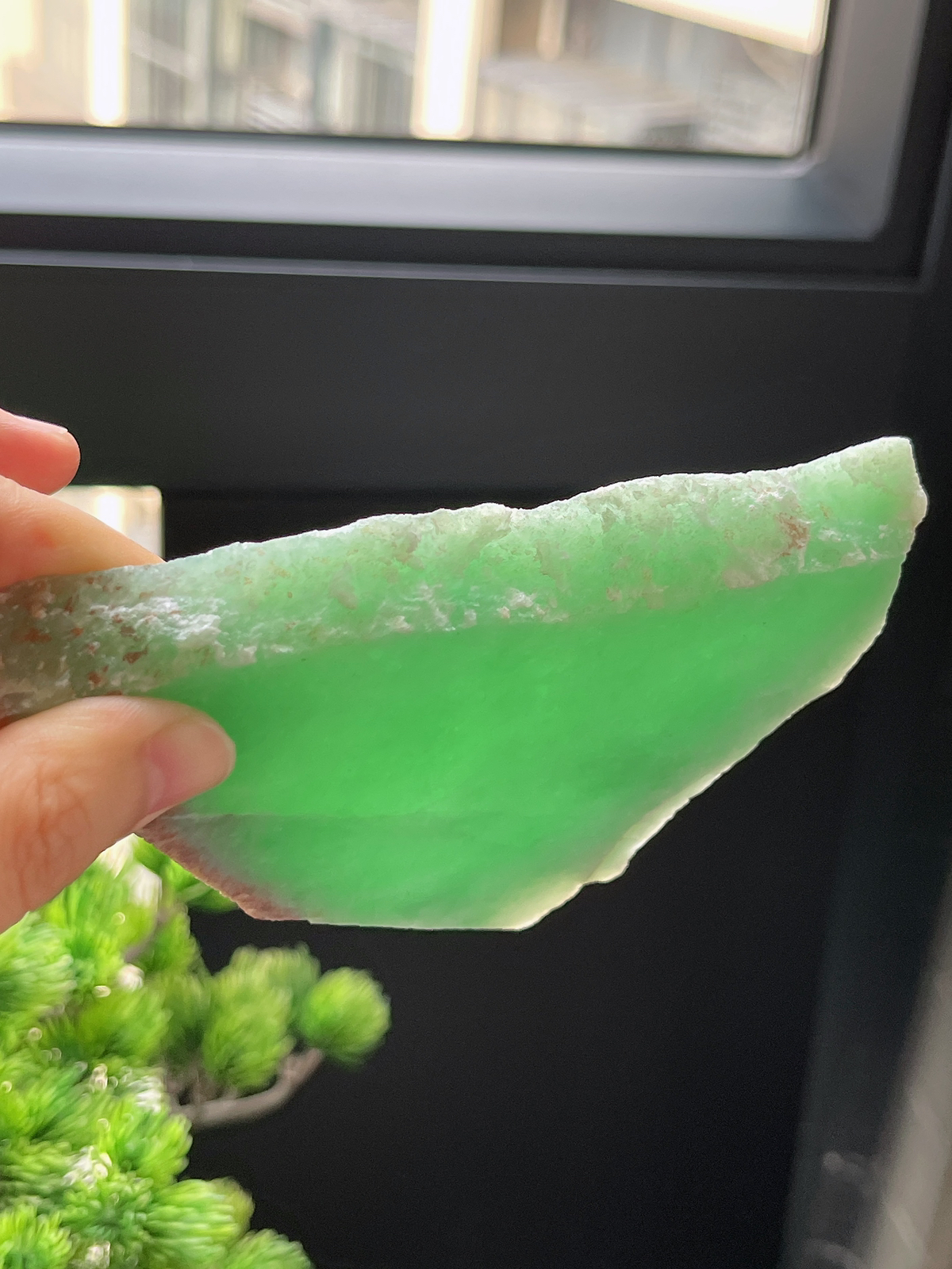 翡翠满绿片料边角
