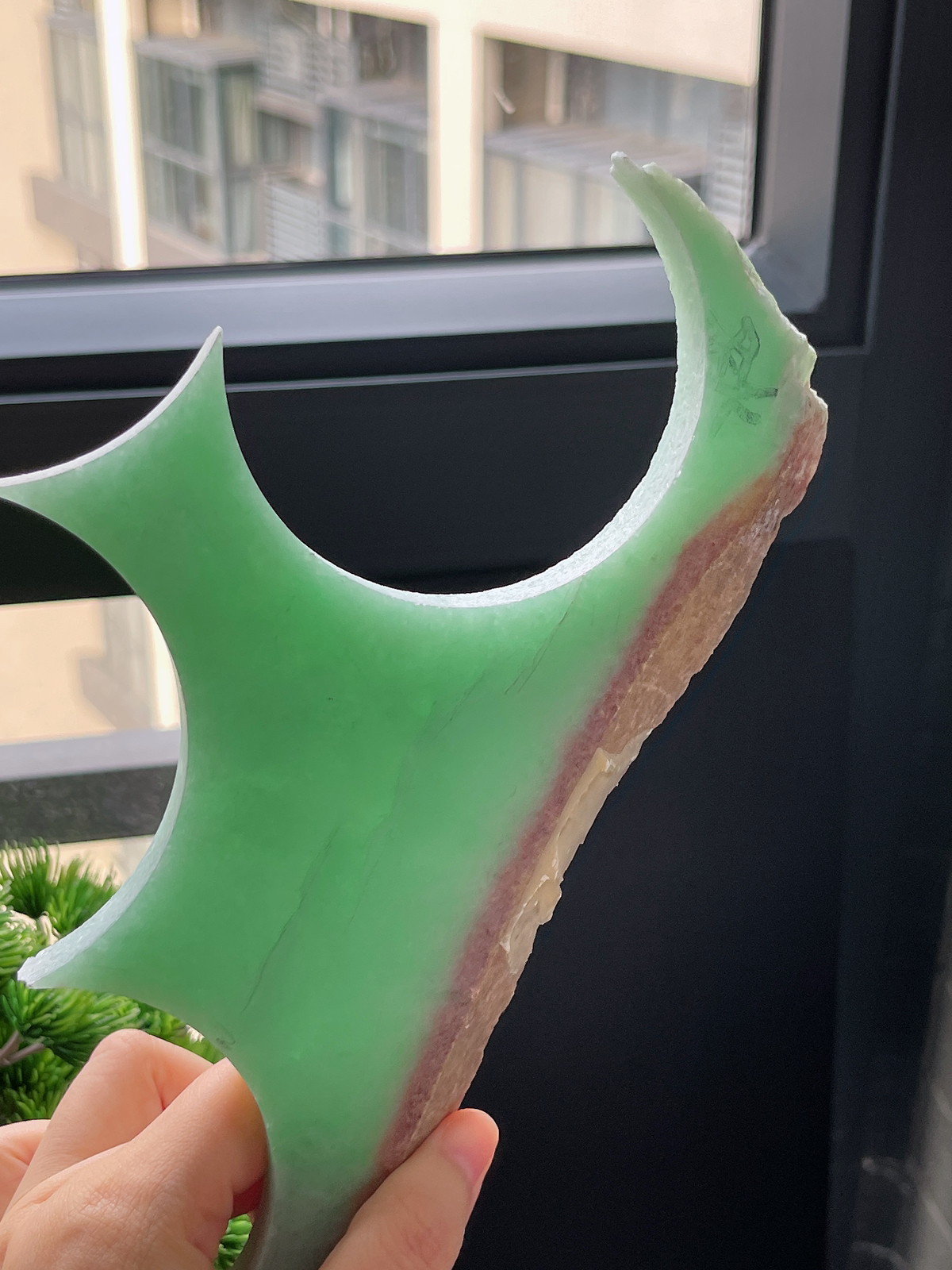 翡翠满绿片料边角