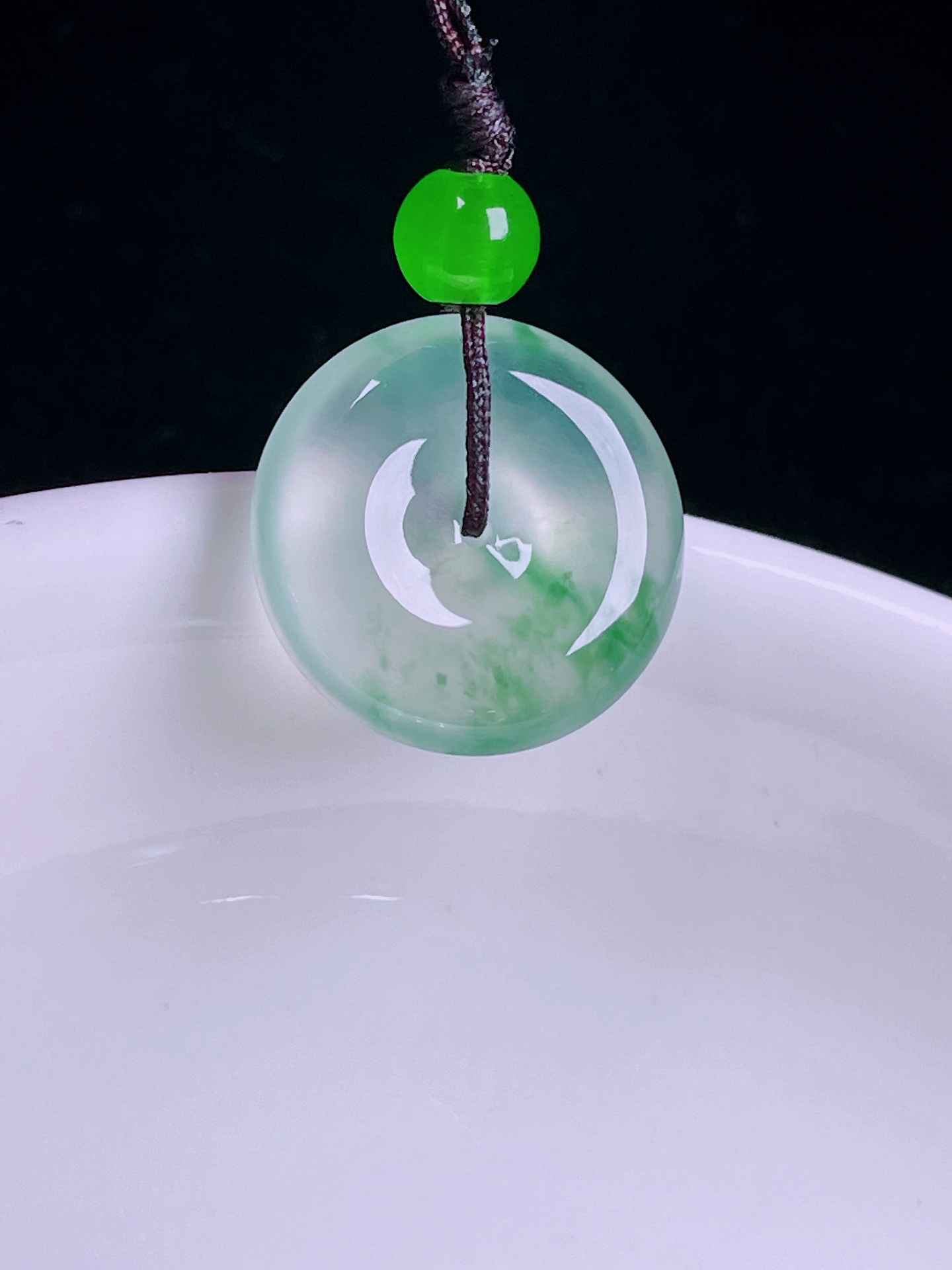️高冰平安扣，老种起光，细底通透，尺寸：14/3.8mm0624