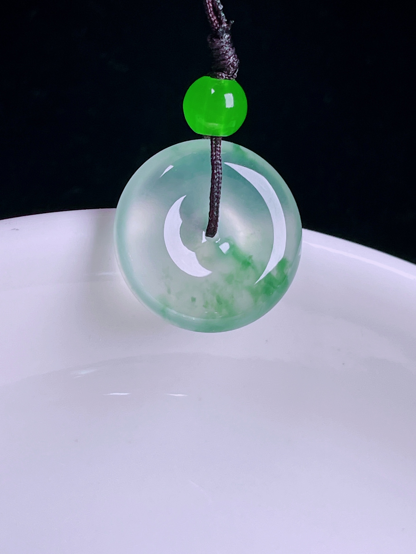 ️高冰平安扣，老种起光，细底通透，尺寸：14/3.8mm0624