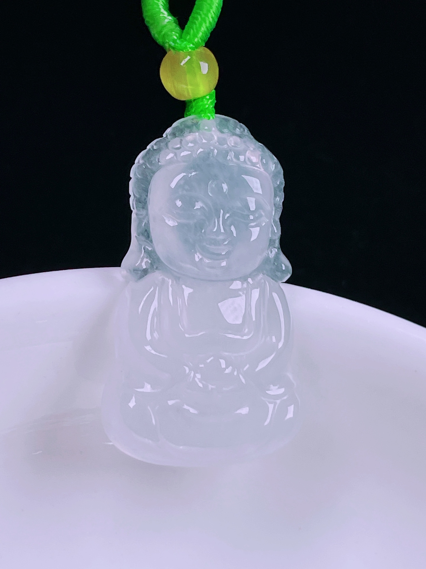 ️白冰宝宝佛，老种起光，细底通透，尺寸：27.5/16.3/4.8mm0624