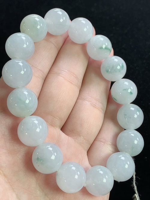 冰飘花玉珠手串，尺寸12.5mm，L24mdy