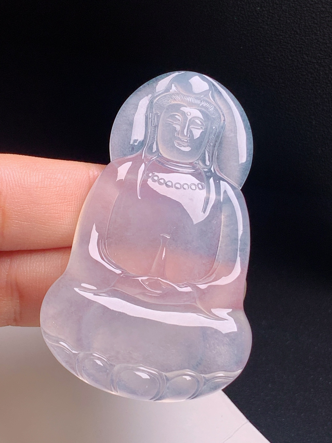 ️ 观音，通透莹润品相端庄，静心护佑平安顺遂 裸石63.1-38.5-5.2 编号2806
