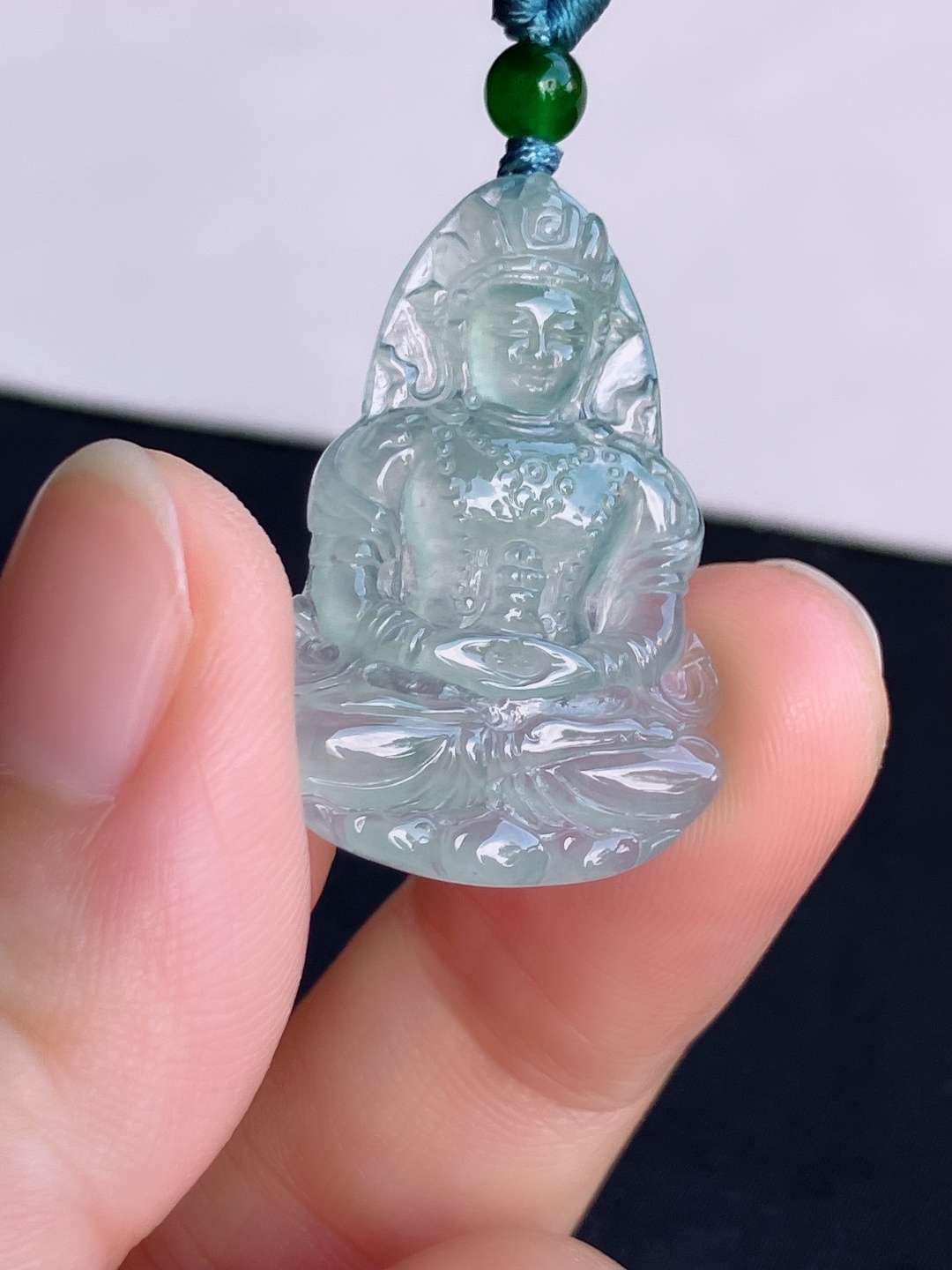 底色小度母，晶莹剔透，尺寸29/20.8/4.8/自然光实拍
