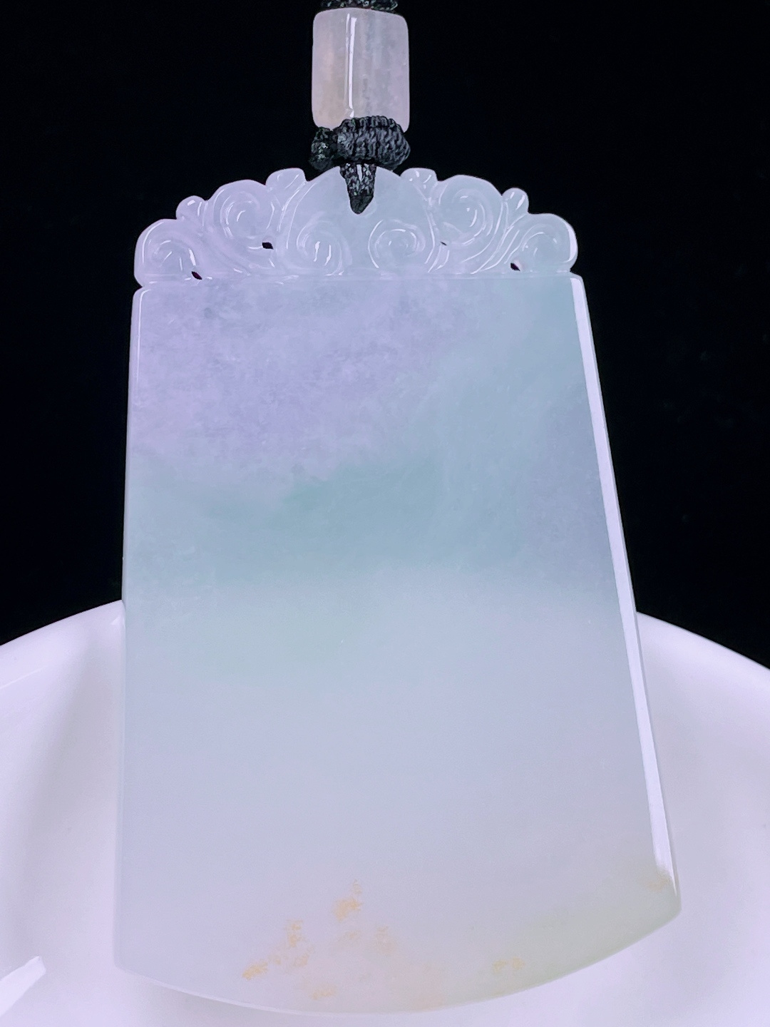 ️冰种无事牌，老种起光，细底通透，尺寸：54.3/37/3.8mm0625