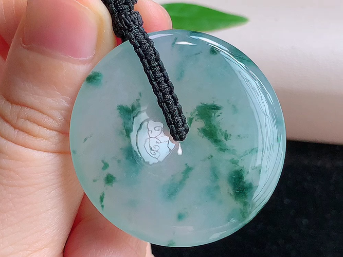 ️ 平安扣，无裂，尺寸37.0-5.7mm，包A附证书
