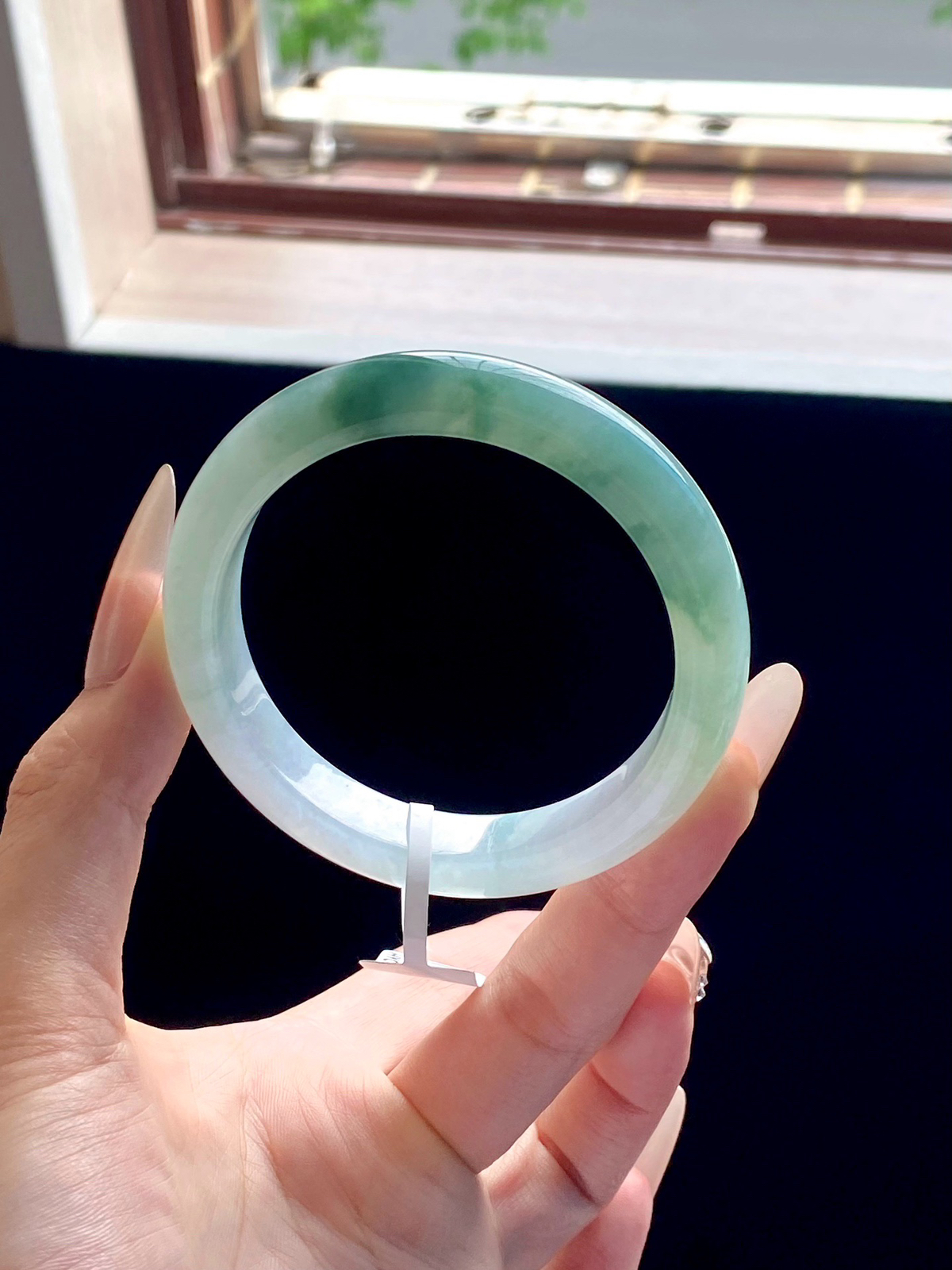 冰飘花绿飘花正圈成品（冰丝不明显
⭕️56.6-11.8-8.8