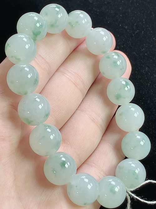 冰飘花玉珠手串，尺寸12mm，L25mdy