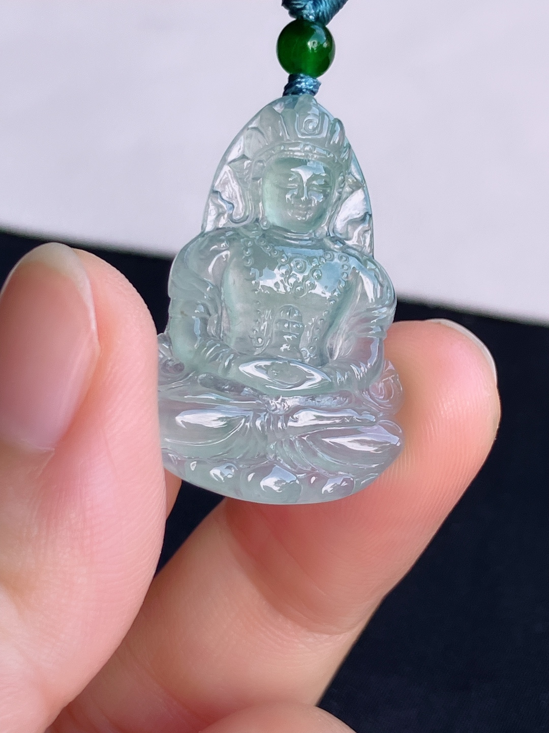 底色小度母，晶莹剔透，尺寸29/20.8/4.8/自然光实拍