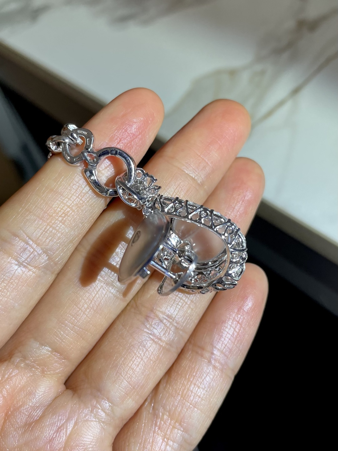 玻璃种葫芦吊坠 裸石：14*13.5*4.5mm 整体：31*18.5*13mm