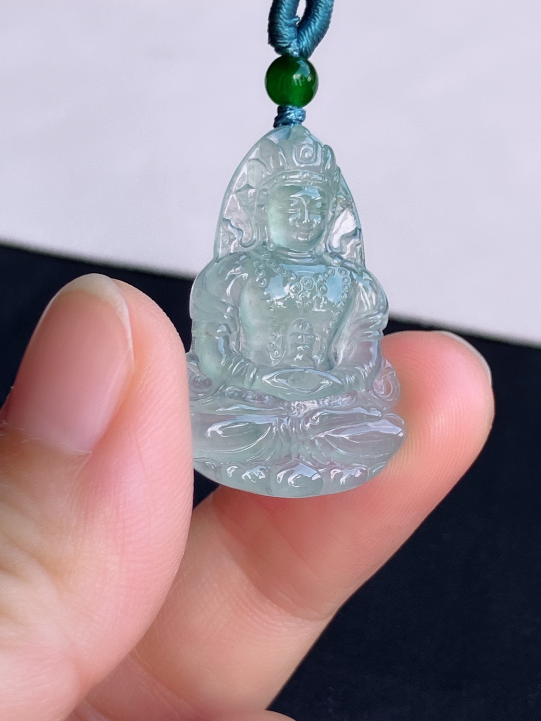 底色小度母，晶莹剔透，尺寸29/20.8/4.8/自然光实拍