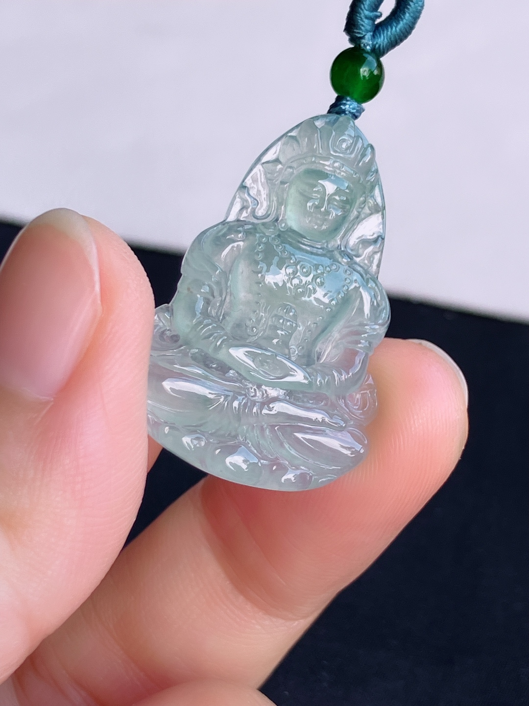 底色小度母，晶莹剔透，尺寸29/20.8/4.8/自然光实拍