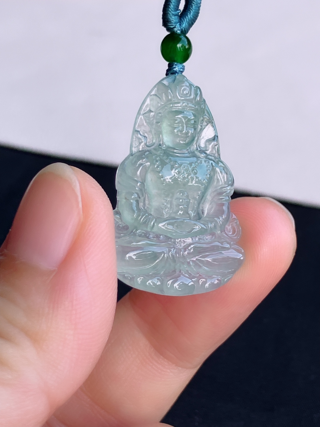 底色小度母，晶莹剔透，尺寸29/20.8/4.8/自然光实拍