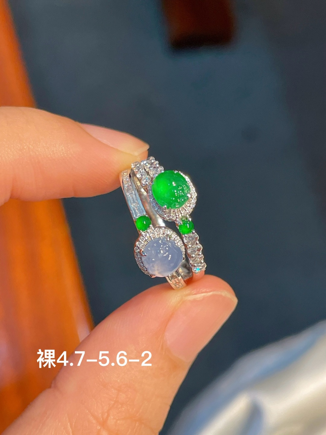 貔貅戒指 无裂，18k金镶嵌，4.7-5.6-2
