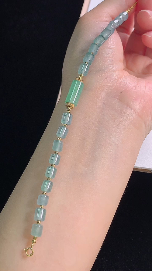 ️18K冰种路路通手链，尺寸:12.0-6.5mm 23