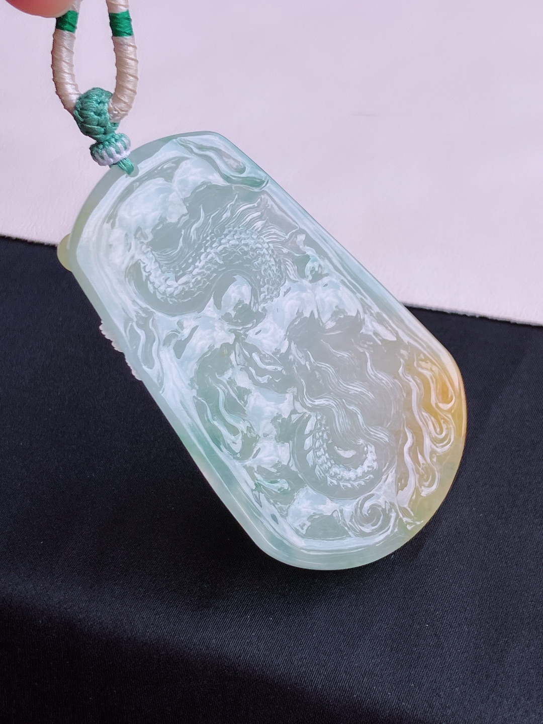 三彩大龙牌，栩栩如生，尺寸70/41.8/10.6/自然光实拍