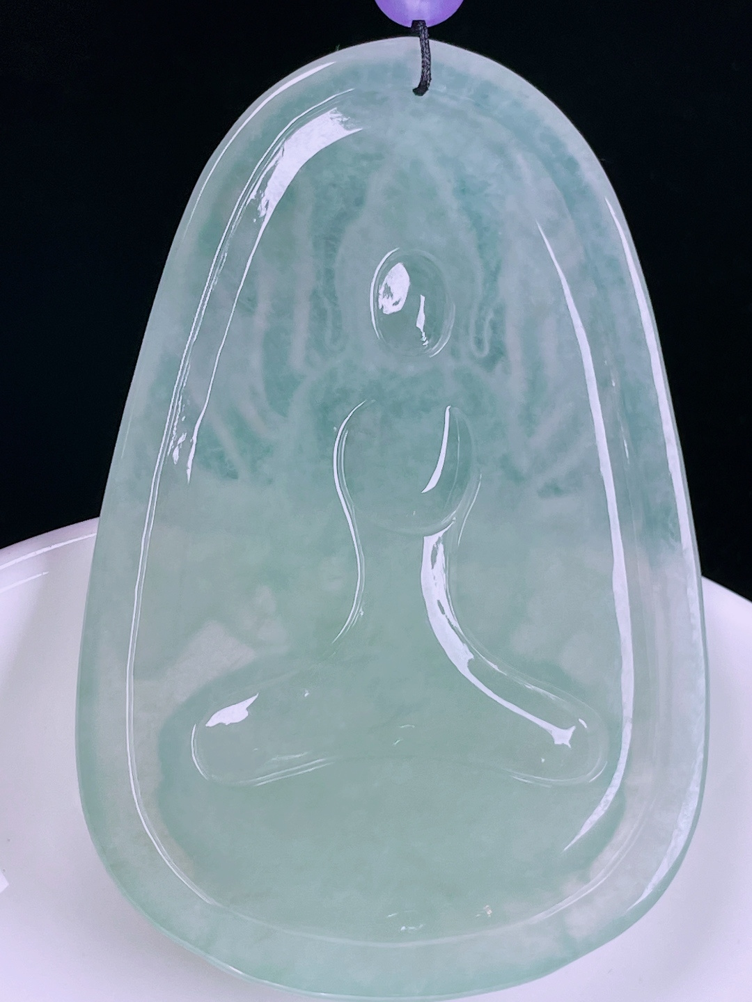 ️冰种千手观音，老种起光，细底通透，尺寸：62.7/42/5.8mm0626