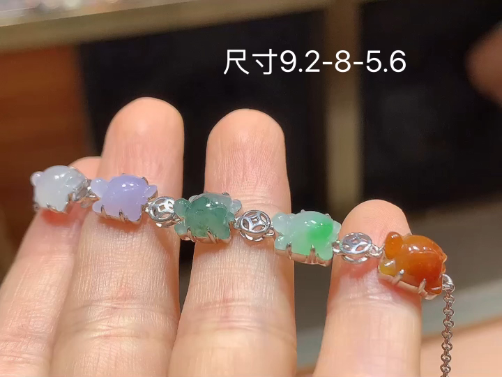 多彩手链 , 尺寸，9.2-8-5.6