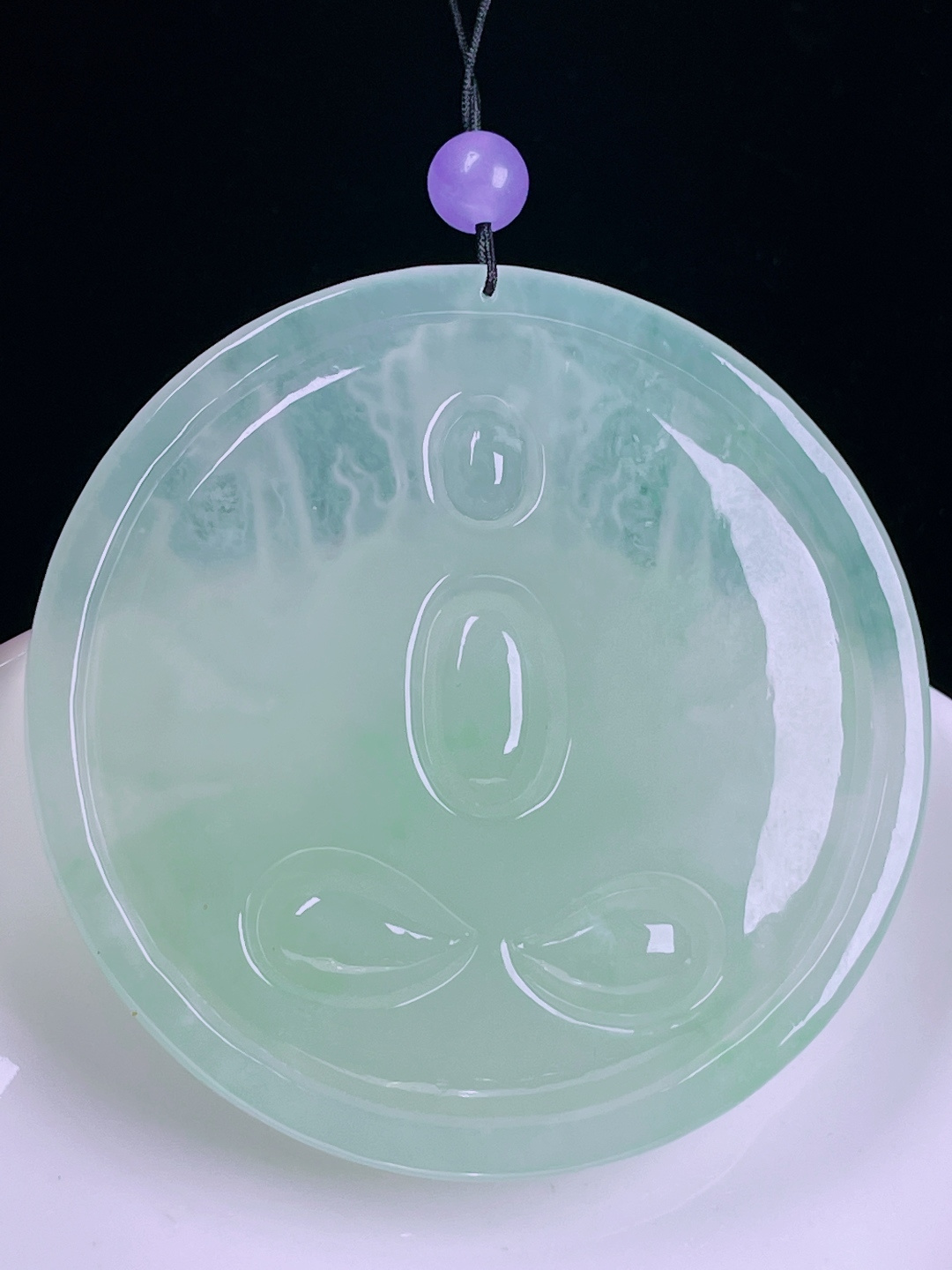 ️冰晴水千手观音，老种起光，细底通透，尺寸：57/57/6.5mm0626
