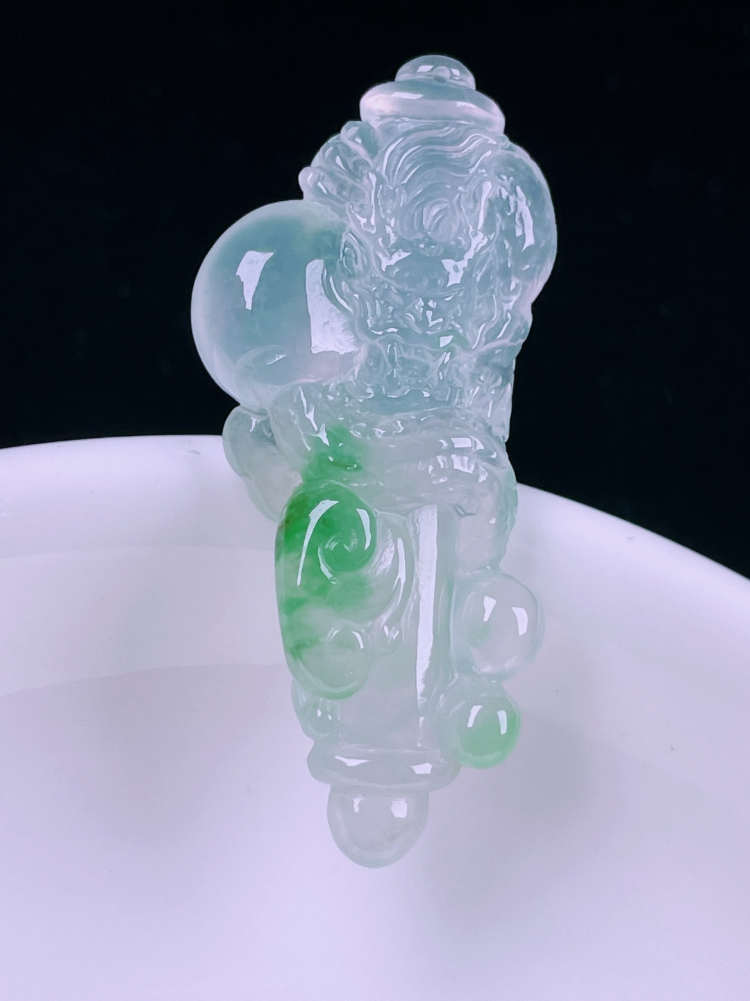 ️冰种龙牌，老种起光，细底通透，尺寸：38.5/17.4/6mm0626