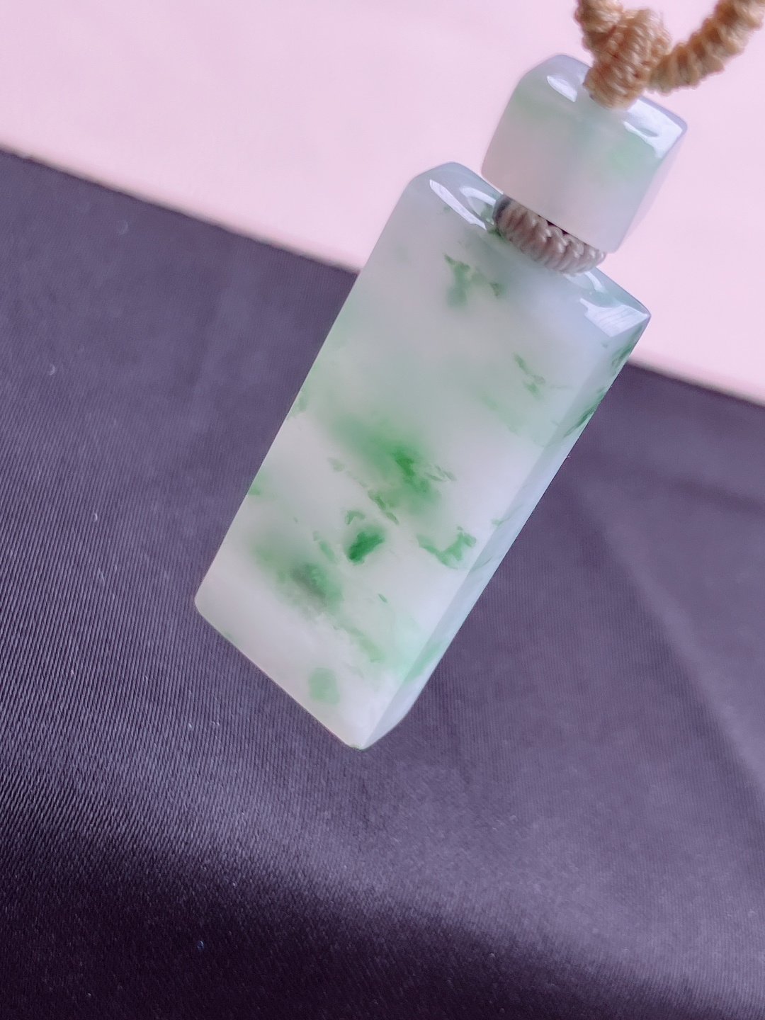 冰飘花小平安牌，花色清爽，尺寸35.3/15/5.6/自然光实拍