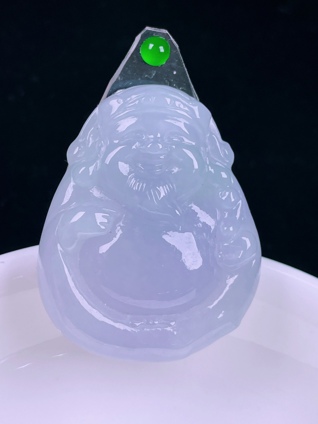 ️冰紫财神，老种起光，细底通透，尺寸：33.6/27.7/7mm0626