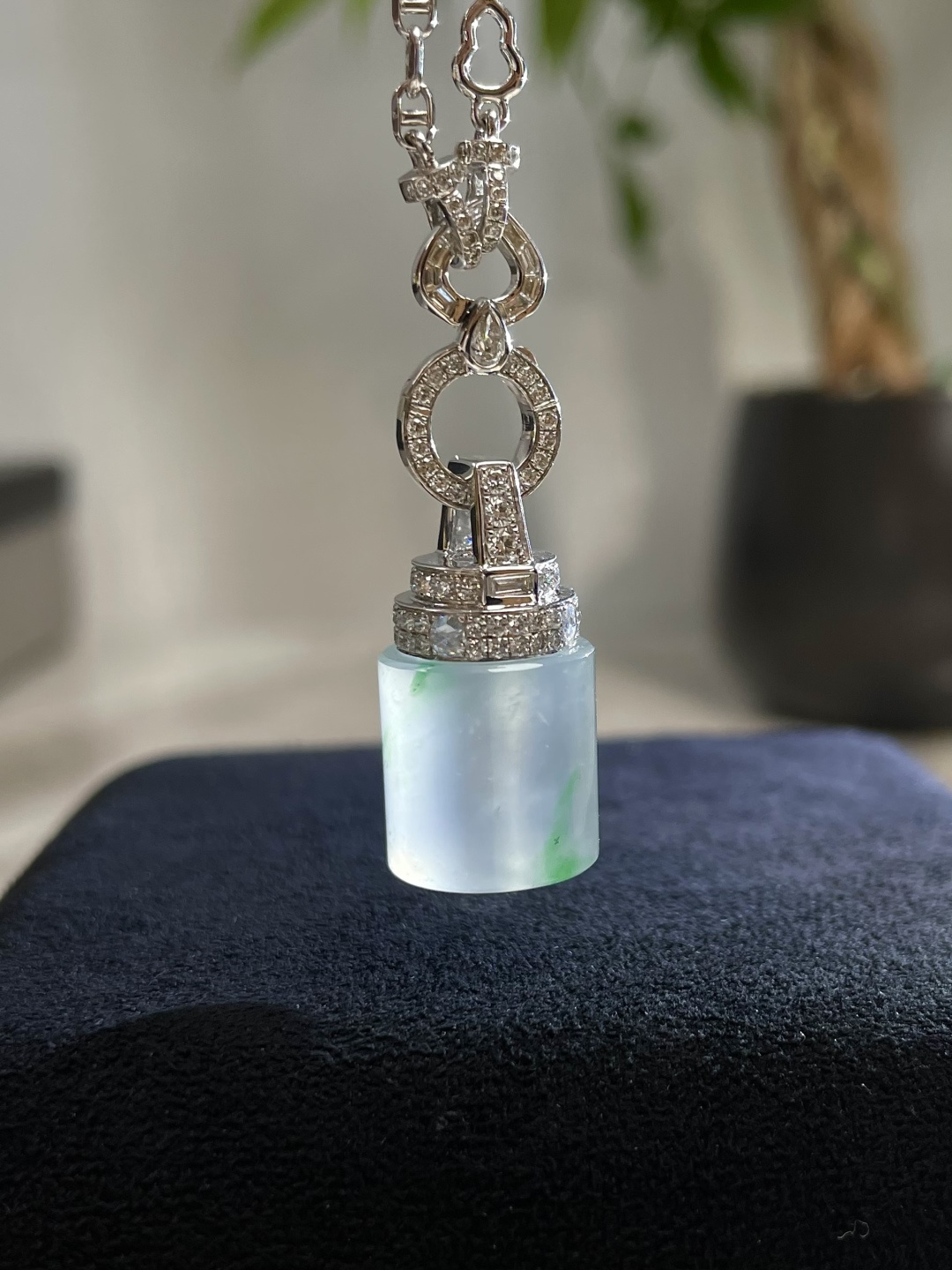 新品 | 玻璃种金丝绿一桶金吊坠裸石：13*12mm整体：24*12mm