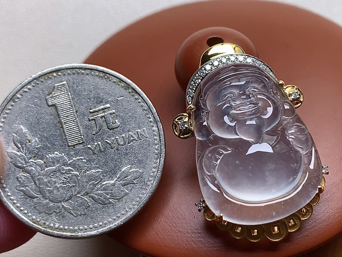 ️ 玻璃种财神爷 品质，冰透感十足，尺寸28.3*19*9.5、22*16.6