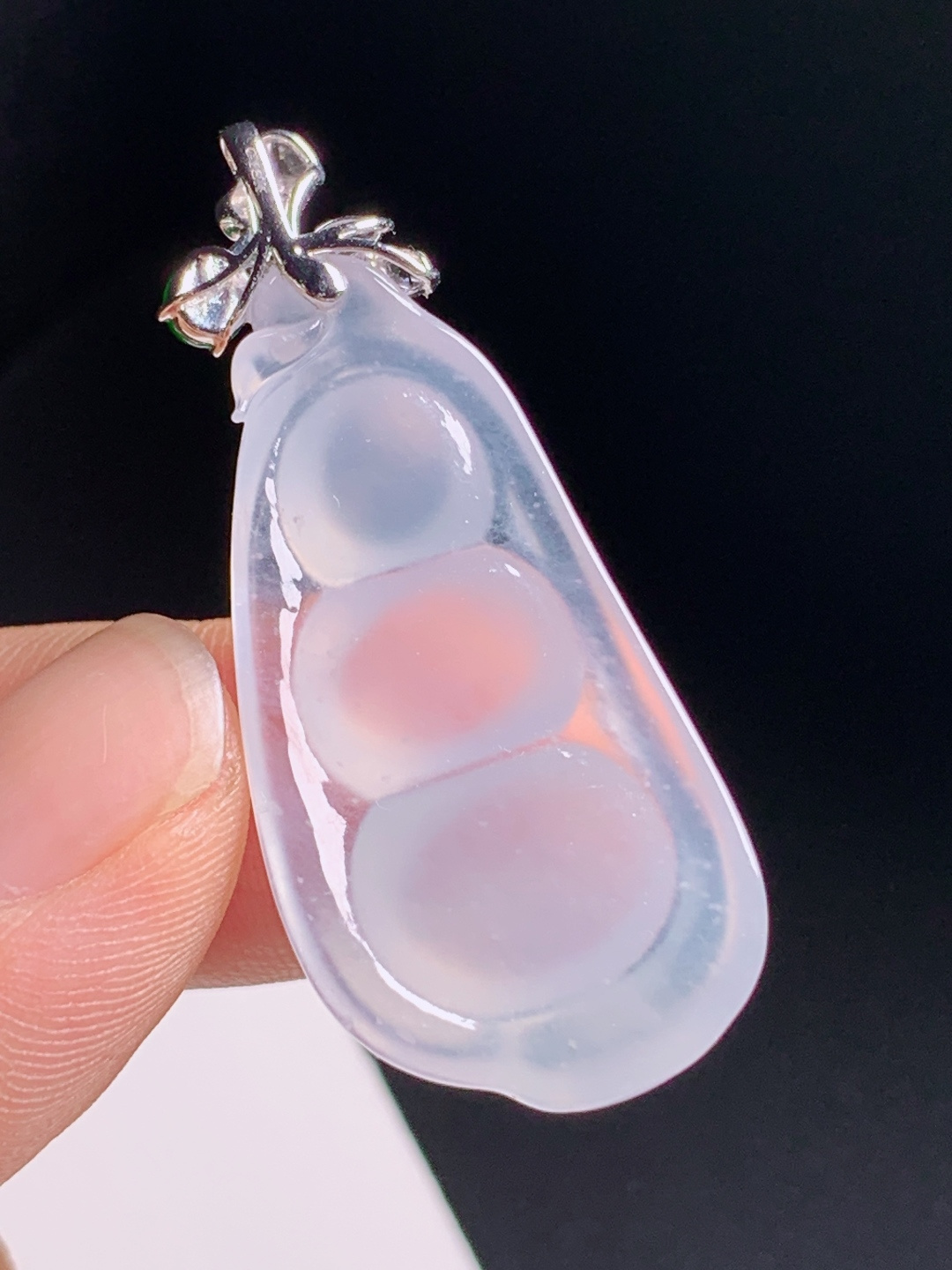福豆吊坠，胶感通透雪花轻盈，连中三元福气满满 2806