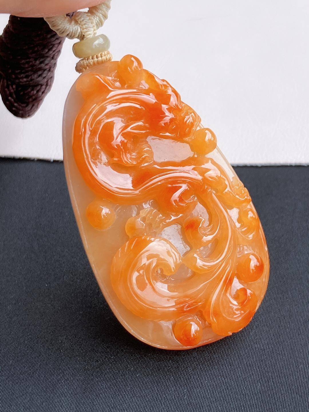 冰红翡龙牌，栩栩如生，尺寸57/34/11.3/自然光实拍
