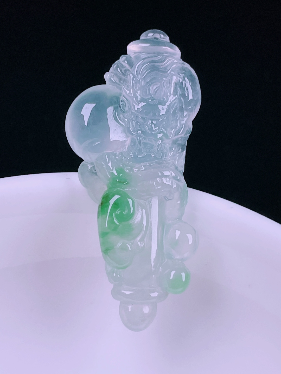 ️冰种龙牌，老种起光，细底通透，尺寸：38.5/17.4/6mm0626