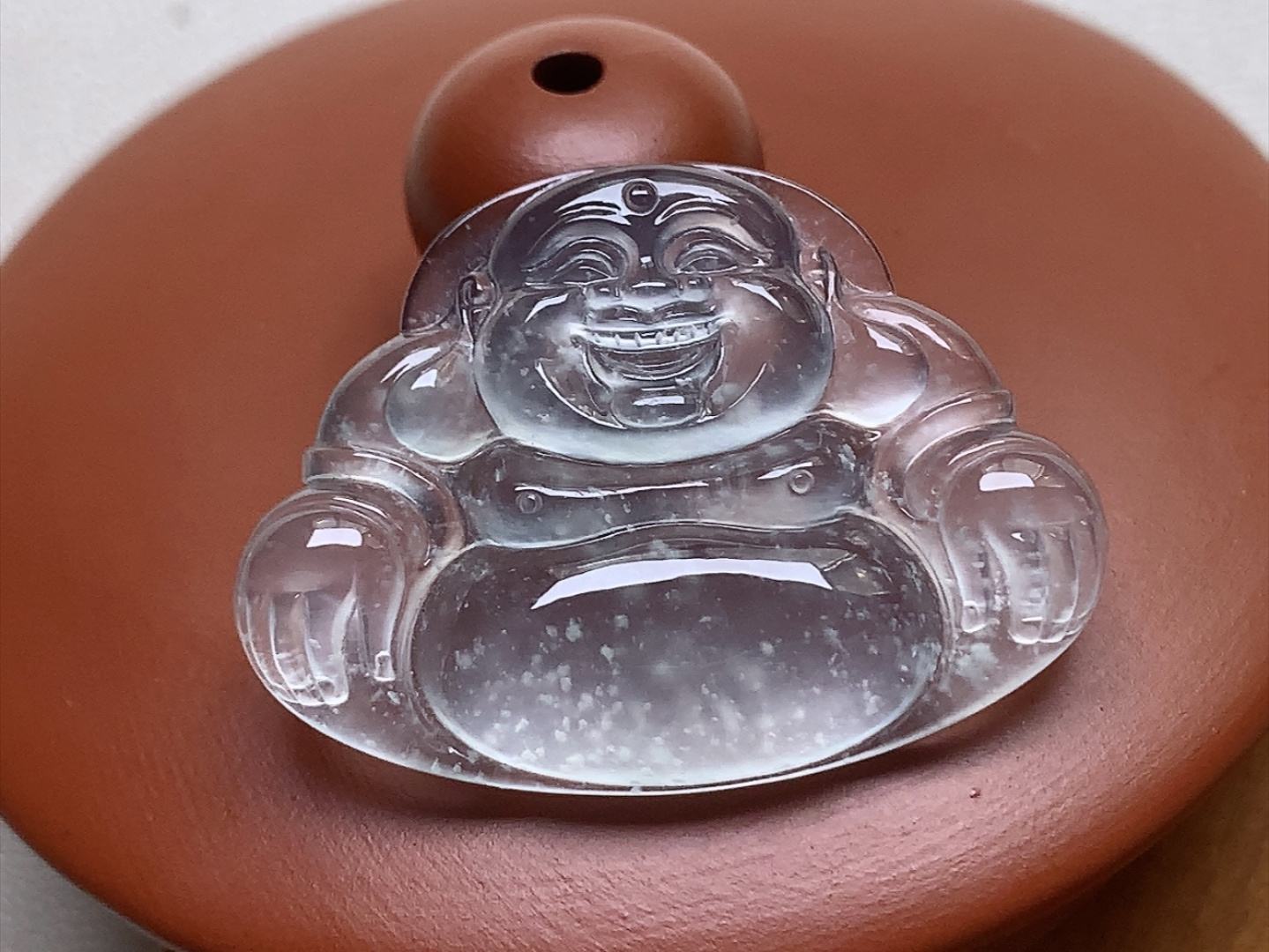 ️ 玻璃种木那佛公 品质，冰透感十足，尺寸28.7*21*4.2