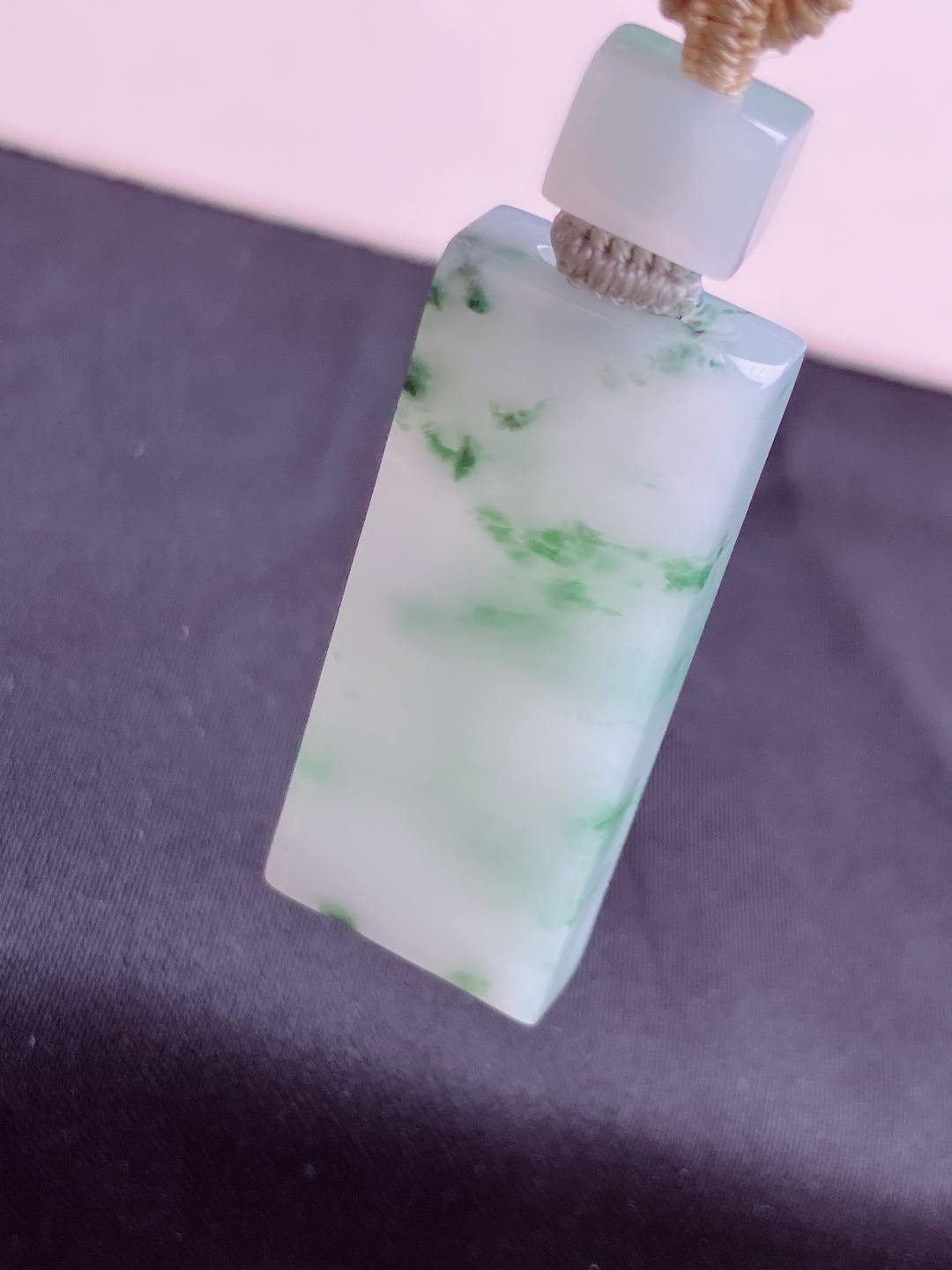 冰飘花小平安牌，花色清爽，尺寸35.3/15/5.6/自然光实拍