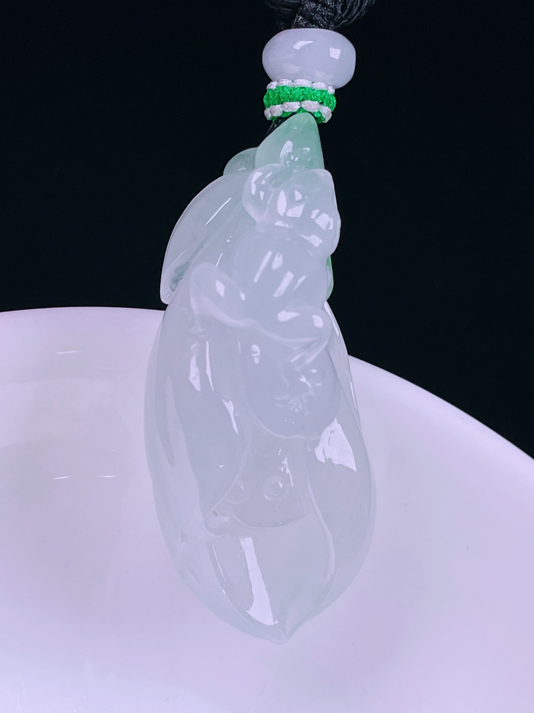白冰玉兰花，老种起光，细底通透，尺寸：42/19/17.8mm0626