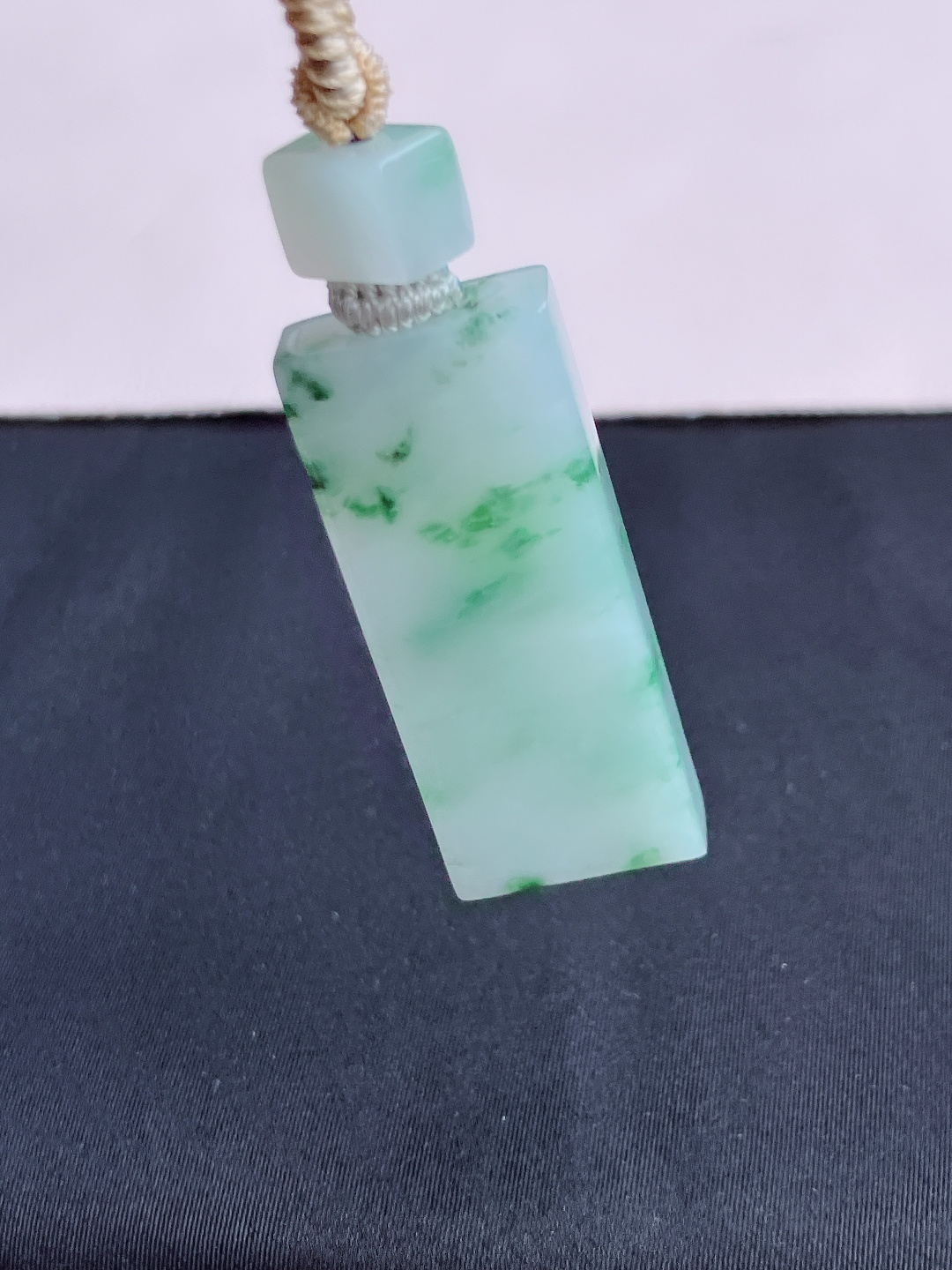 冰飘花小平安牌，花色清爽，尺寸35.3/15/5.6/自然光实拍