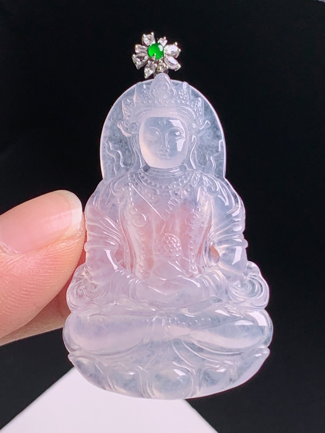 ️ 度母观音吊坠，玻璃底通透起光，法相庄严平安纳祥