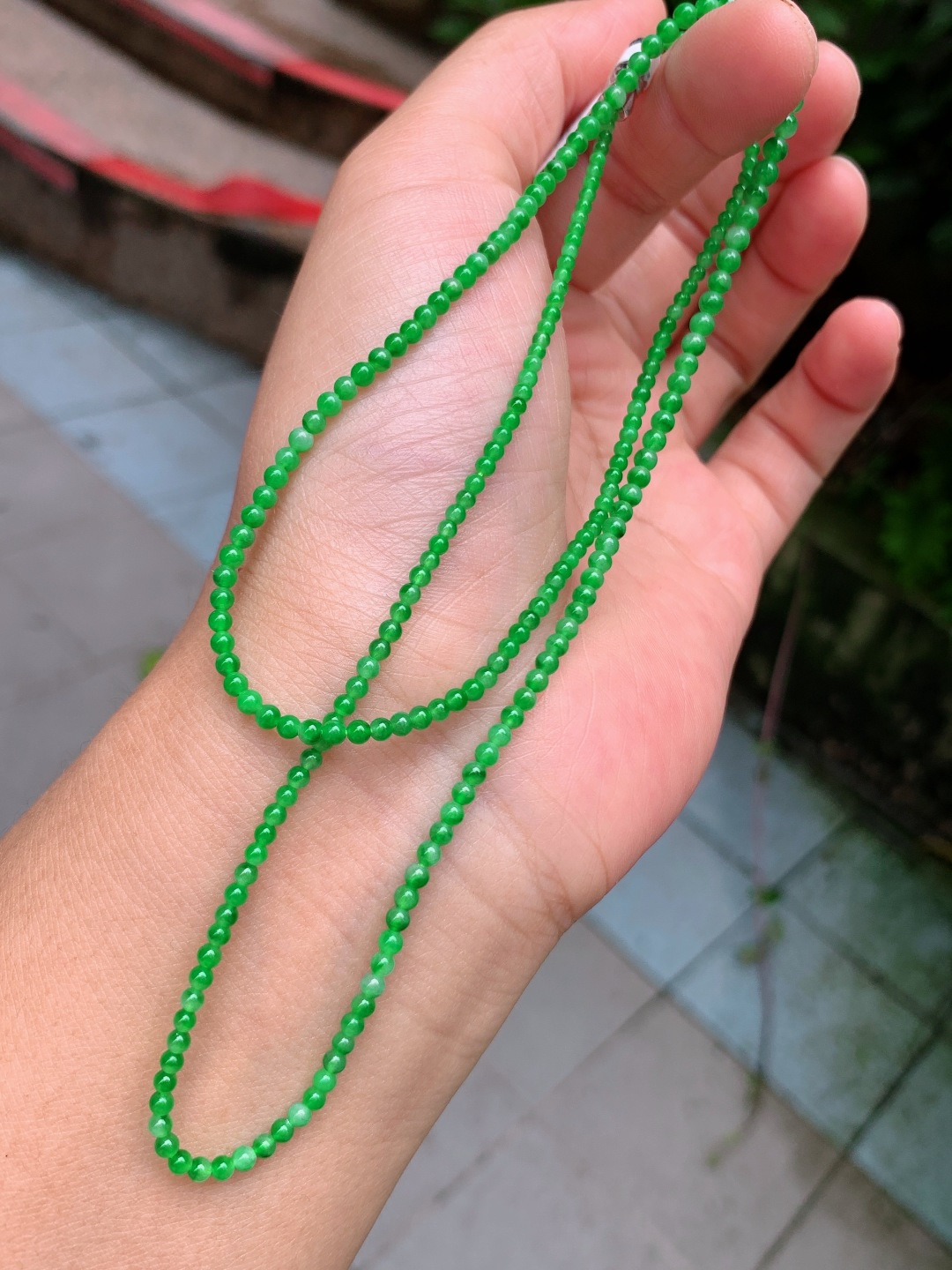 ️ 2.2mm-3.2mm满绿项链