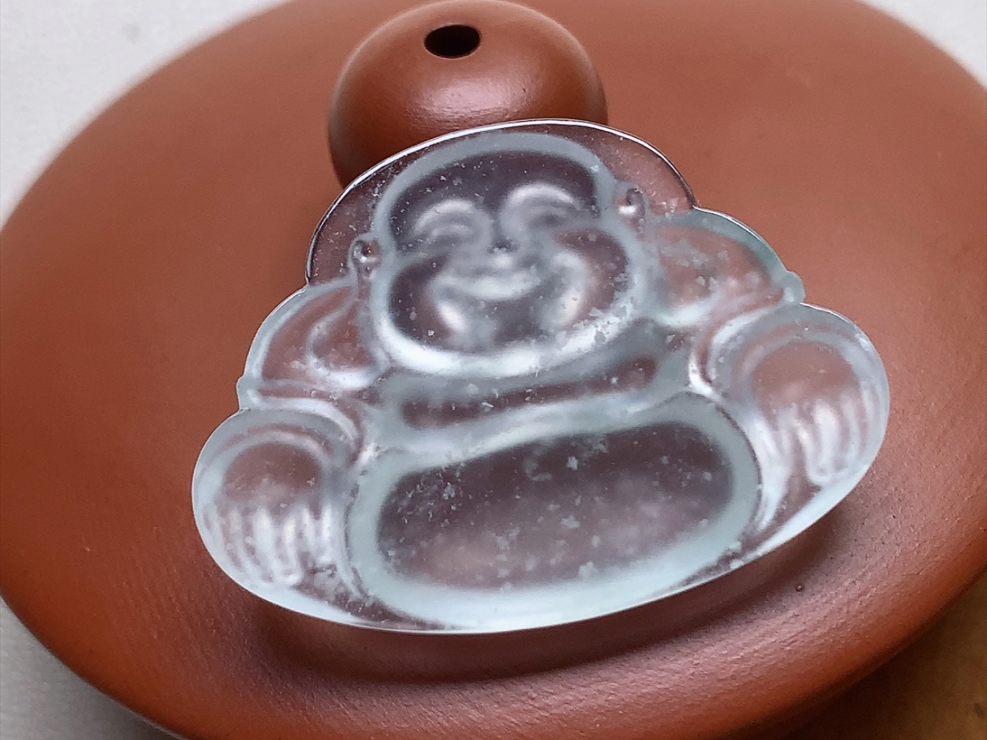 ️ 玻璃种木那佛公 品质，冰透感十足，尺寸28.7*21*4.2