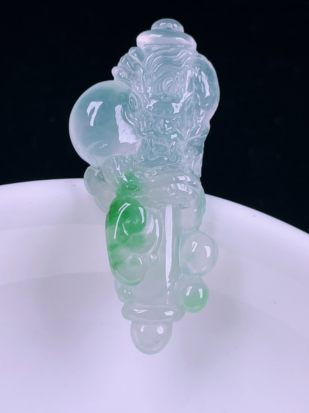 ️冰种龙牌，老种起光，细底通透，尺寸：38.5/17.4/6mm0626