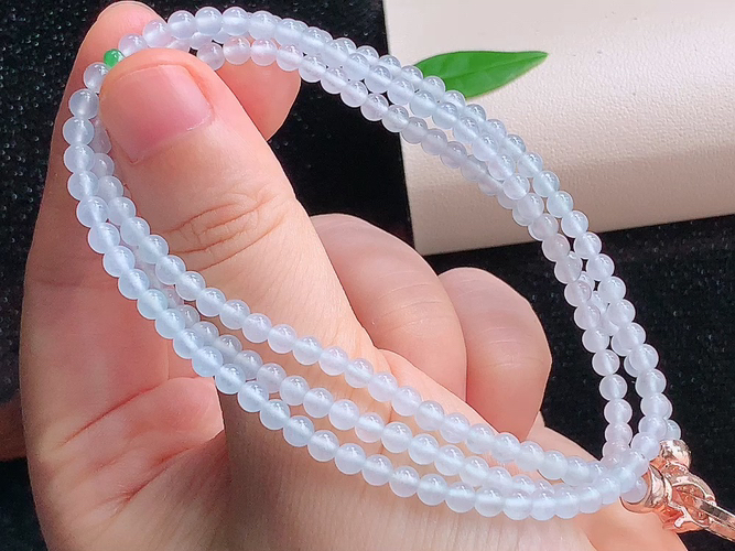 ️ 白冰珠链，尺寸取一3.6mm，包A附证书