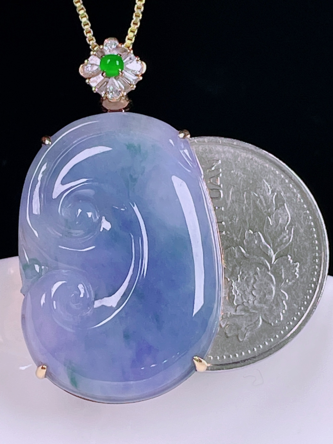 ️如意，老种起光，细底通透，尺寸：38/21/6裸石29.4/21/4mm0626