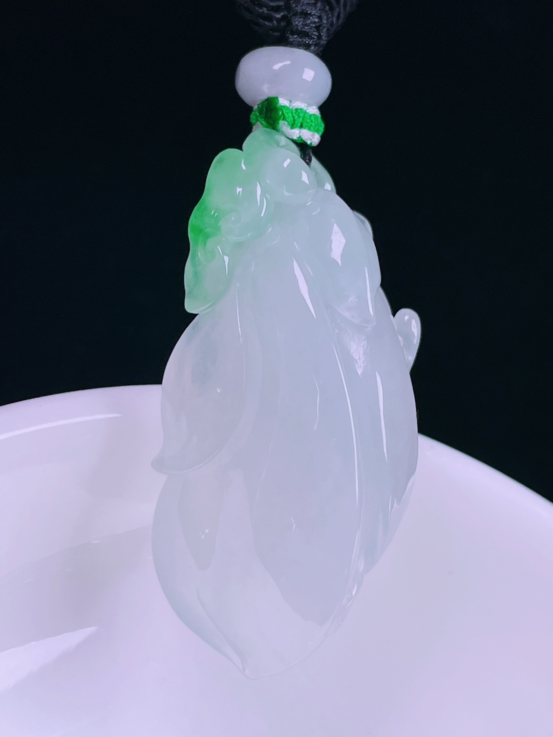 白冰玉兰花，老种起光，细底通透，尺寸：42/19/17.8mm0626