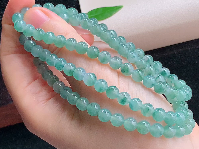 ️ 冰飘花珠链，尺寸取一6.2mm，包A附证书