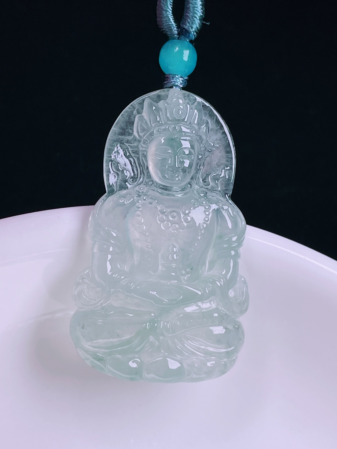 ️高冰度母，老种起光，细底通透，尺寸：33.7/21/3.8mm0627