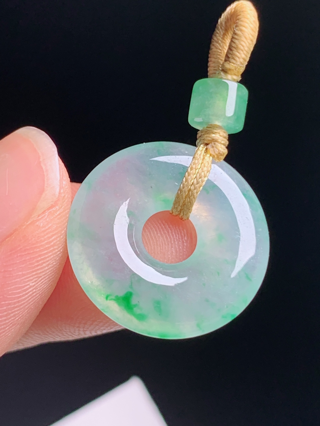 ️ 平安扣，翠色飘逸种水通透，护身平安顺遂 4906