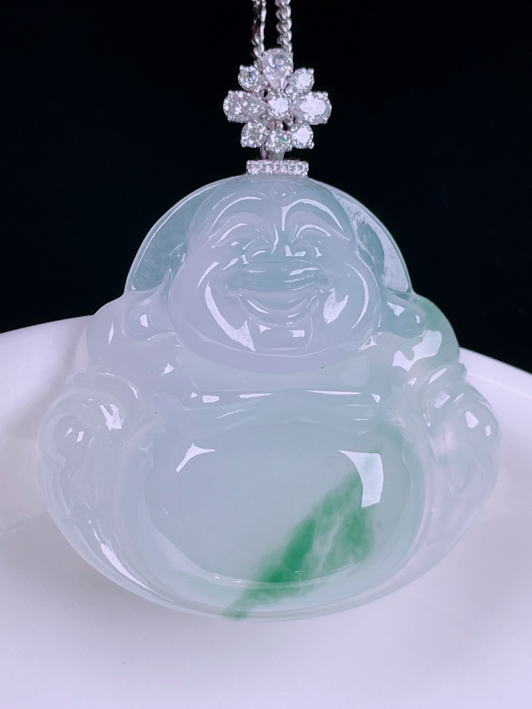 ️飘花佛公，老种起光，细底通透，尺寸：38裸石29.2/31.2/6.5mm0627