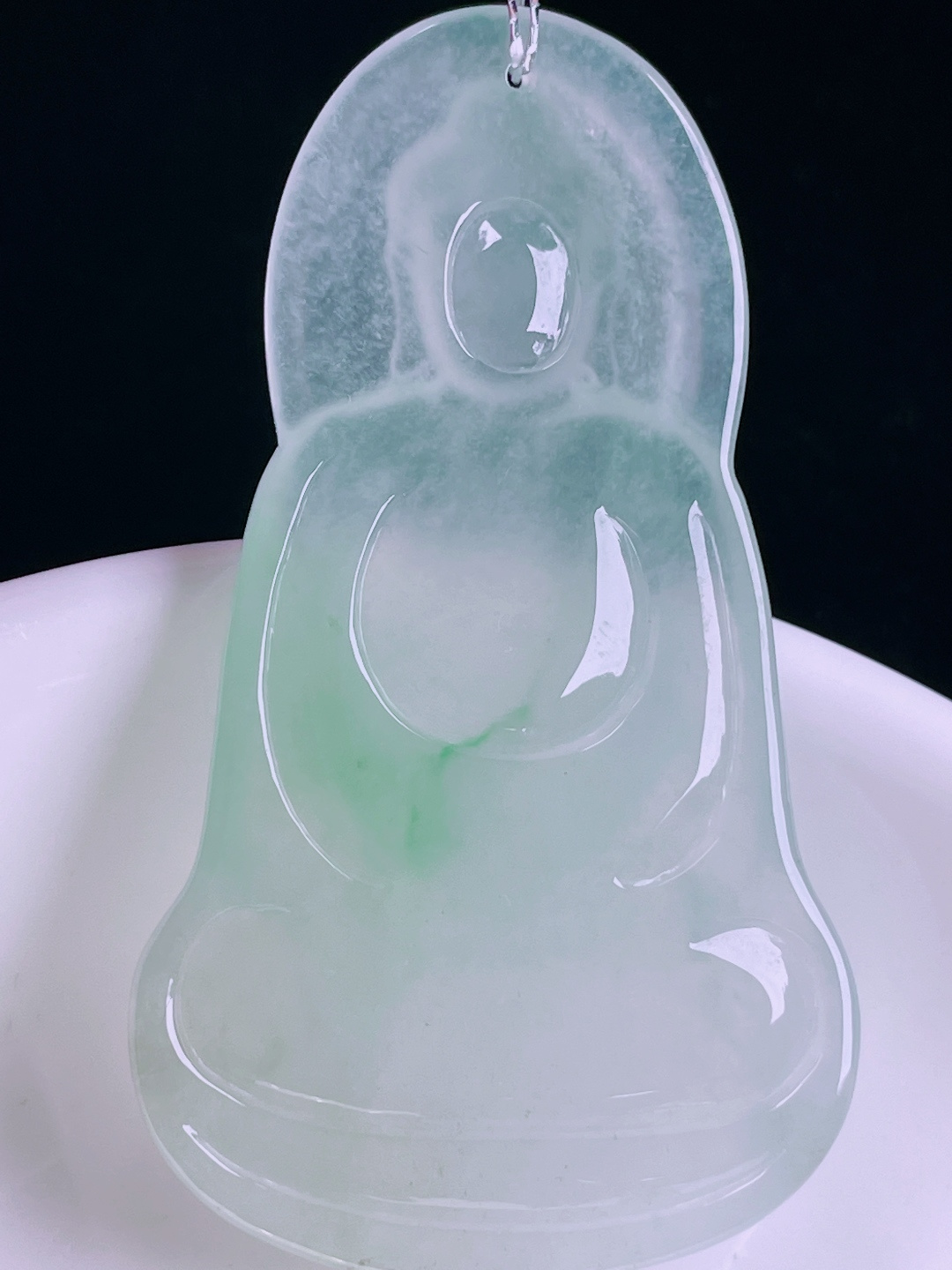 ️冰绿观音，老种起光，细底通透，尺寸：58/33.2/5.8mm0627