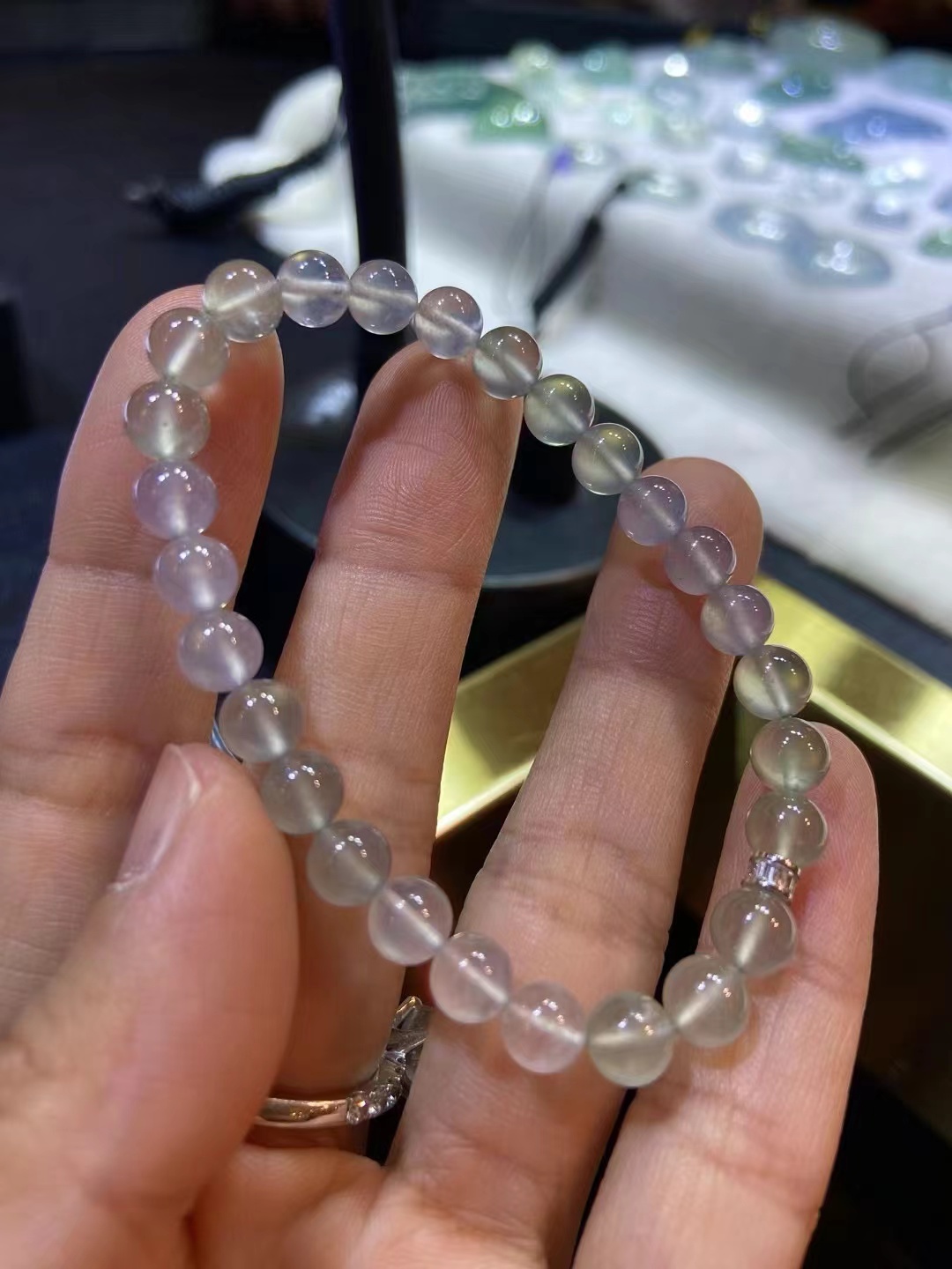 老坑多宝珠珠，色泽漂亮，种老起光，尺寸6.1