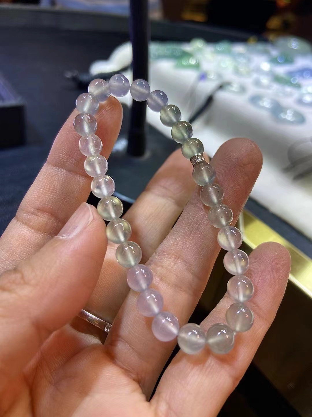 老坑多宝珠珠，色泽漂亮，种老起光，尺寸6.1