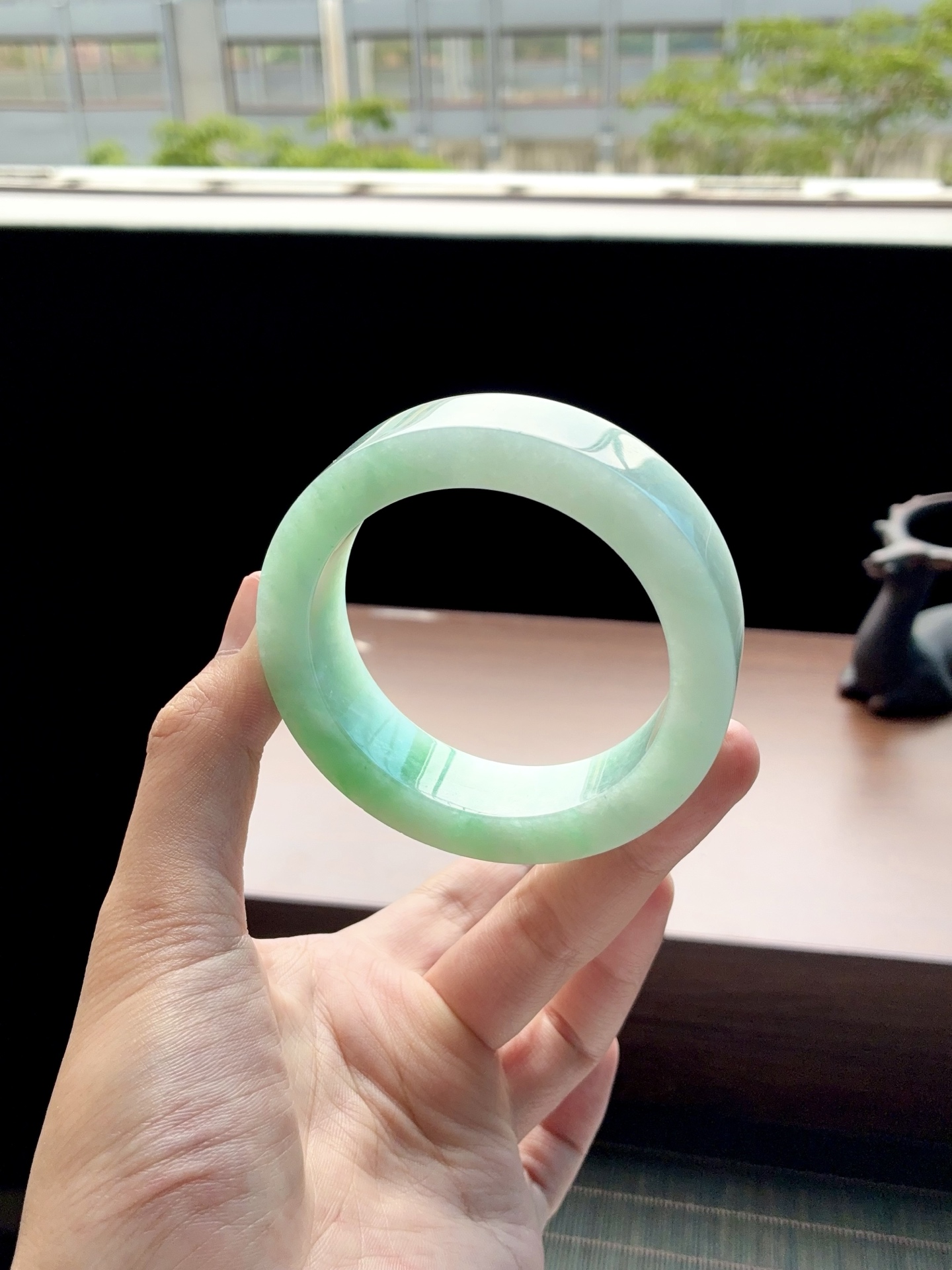 白底青宽版镯胚 A626-16 ⭕️72.8-55-16-9 可做55～56正圈